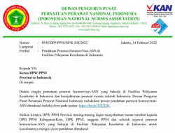DPP PPNI Lakukan Pendataaan Perawat Non-ASN Seluruh Indonesia, Ini Linknya