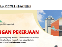 Open Rekrutmen Perawat dan Nakes di RS Syarif Hidayatullah (Oktober 2022)