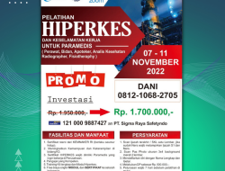 PELATIHAN HIPERKES BAGI NAKES 07-11 NOVEMBER 2022 JAKARTA