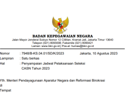 Terkini! Ini Jadwal Pelaksanaan Seleksi CASN Tahun 2023 (Khusus ASN)