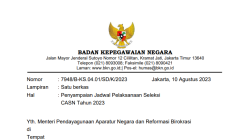 Cek Update Perubahan Jadwal Pelaksanaan Seleksi CASN (PNS & PPPK) Tahun Anggaran 2023