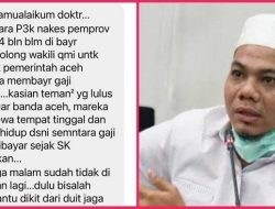 Prihatin.. Nakes PPPK di Salah Satu RSU Aceh Belum Terima Gaji