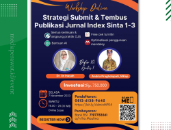 Workshop Online Strategi Submit & Tembus Publikasi Jurnal Index Sinta 1-3