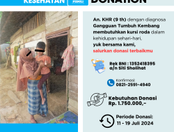#OpenDonasi: Adik KHR (9th) Dengan Gangguan Tumbuh Kembang, Butuh Kursi Roda