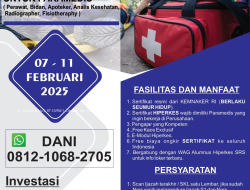 PELATIHAN HIPERKES & KESELAMATAN KERJA (Perawat, Bidan, Analisis Kesehatan, Radiografer, Apoteker, Fisioterapi & Paramedis Perusahaan) Periode : 07-11 Februari 2025