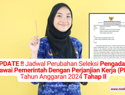UPDATE !! Jadwal Perubahan Seleksi Pengadaan Pegawai Pemerintah Dengan Perjanjian Kerja (PPPK) Tahun Anggaran 2024 Tahap II