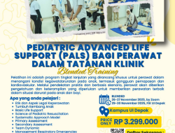 Pelatihan PALS (Pediatric Advanced Life Support)  Bagi Perawat Dalam Tatanan Klinik – (10 SKP Kemenkes) (26-30 November 2025)