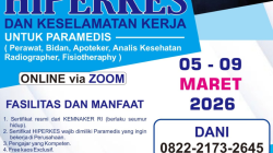 PELATIHAN HIPERKES & KESELAMATAN KERJA (Periode: 05-09 Maret 2026) Bagi Nakes di Jakarta
