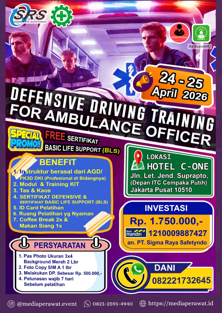 Pelatihan Defensive Driving Training (DDT) for Ambulance Officer – (24-25 April 2026) di Jakarta