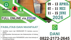 PELATIHAN HIPERKES & KESELAMATAN KERJA (Periode: APRIL - JUNI 2026) Bagi Nakes