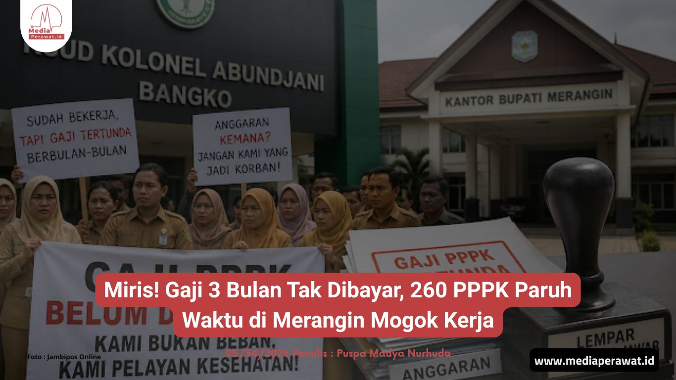 Miris! Gaji 3 Bulan Tak Dibayar, 260 PPPK Paruh Waktu di Merangin Mogok Kerja