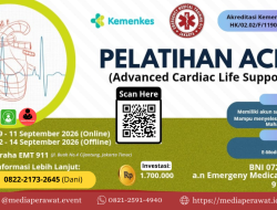 Pelatihan ACLS for Nurse (Advance Cardiac Life Support) (09-14 September 2026) Jakarta Timur
