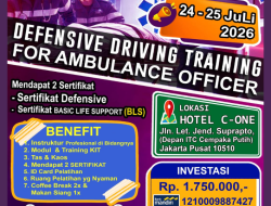 Pelatihan Defensive Driving Training (DDT) for Ambulance Officer – (24-25 Juli 2026) di Jakarta