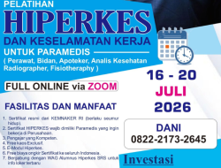 PELATIHAN HIPERKES & KESELAMATAN KERJA (Periode: 16-20 Juli 2026) BAGI NAKES